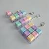 1Pcs Macaron Keycap Keychain Clicker Fidget Toy No Light Stress Relief Portable Desk Accessory For Kids Adults Party Gifts