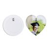 Sublimation Blank Badge DIY Heat Transfer Button Pin Personalized Acrylic Brooch With LED Light for DIY Crafts Lapel