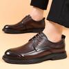 Leather Shoes Men's 2025 Autumn New Lace-up Formal Men's Shoes British Style Groom Wedding Shoes 2025