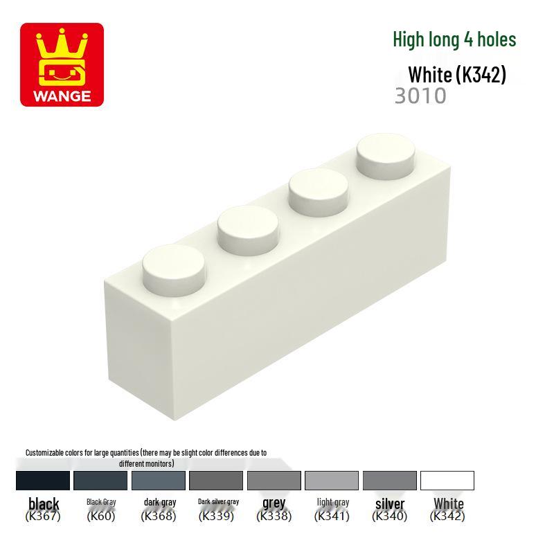 Wange Toys Building Block Accessories: Compatible Small Particle Assembly Parts, 4 Long Holes.