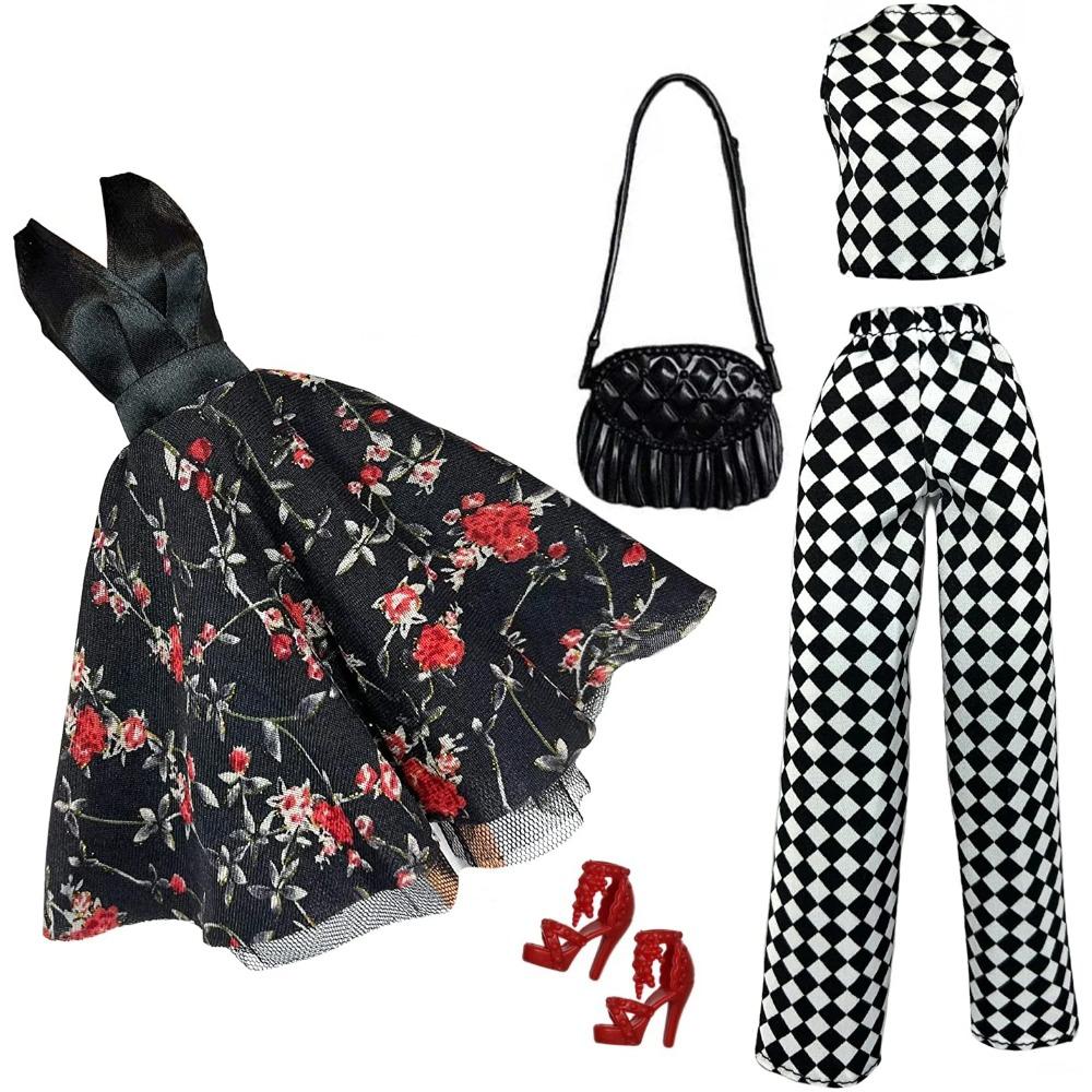 Doll Clothes Deluxe Fashion Pack Tea TIME Black & RED Classic Set for 11.5” Doll