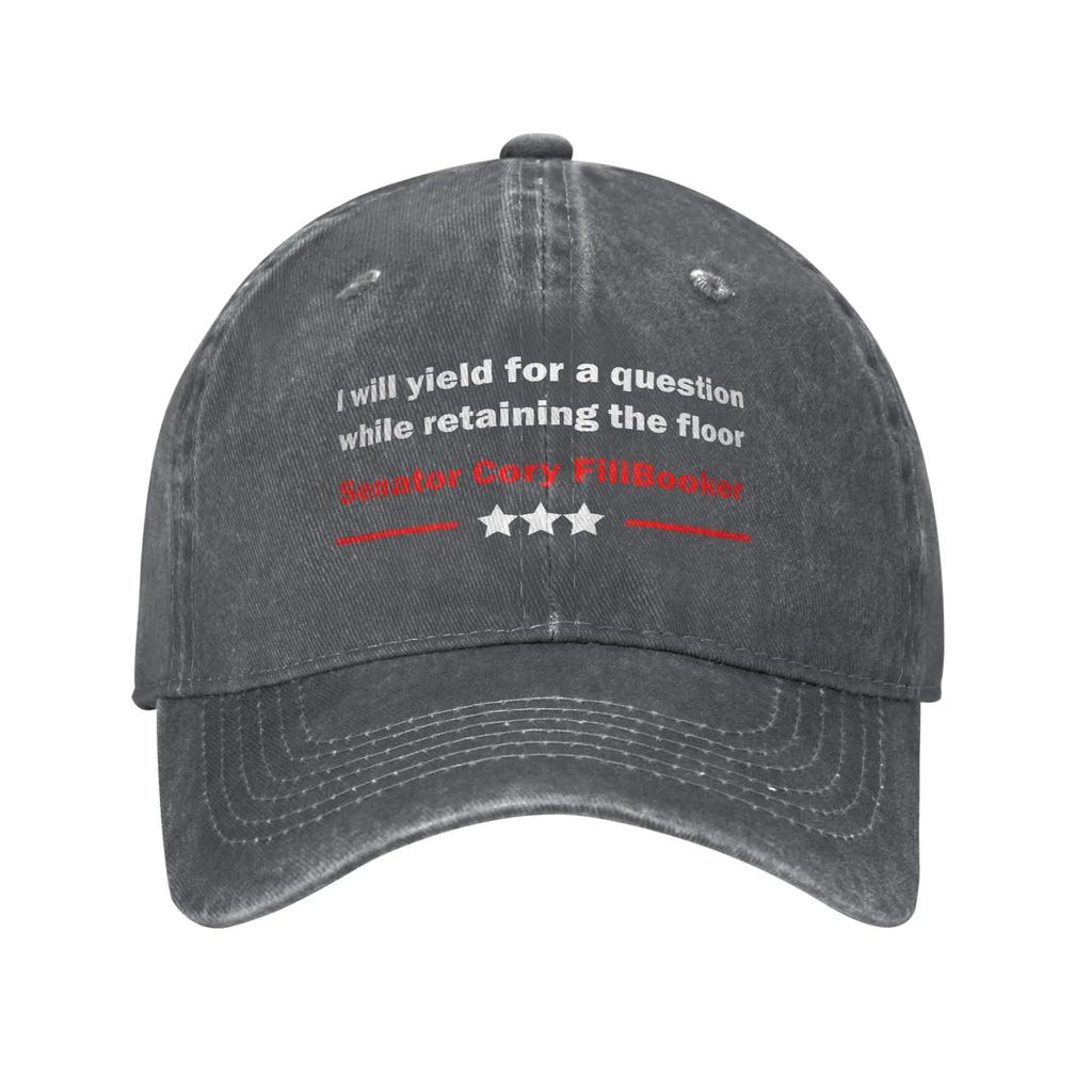 Cory Booker Filibuster Cory FiliBooker Baseball Caps Unisex Distressed Denim Snapback Hat Summer Adjustable Fit Hats Cap