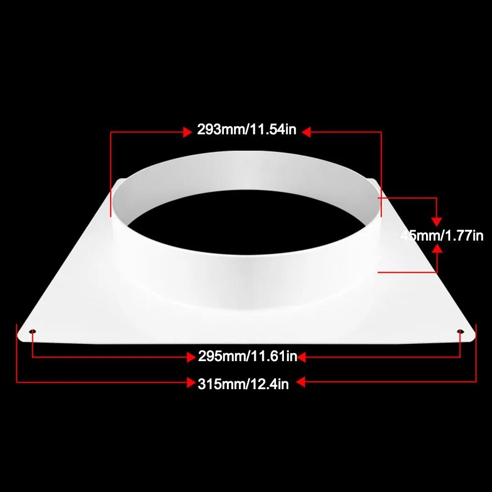 Plastic Vent Pipe Adapter Flange Connector Ducting Tool Easy Installation Exhaust Pipe Joint Wall-mounted