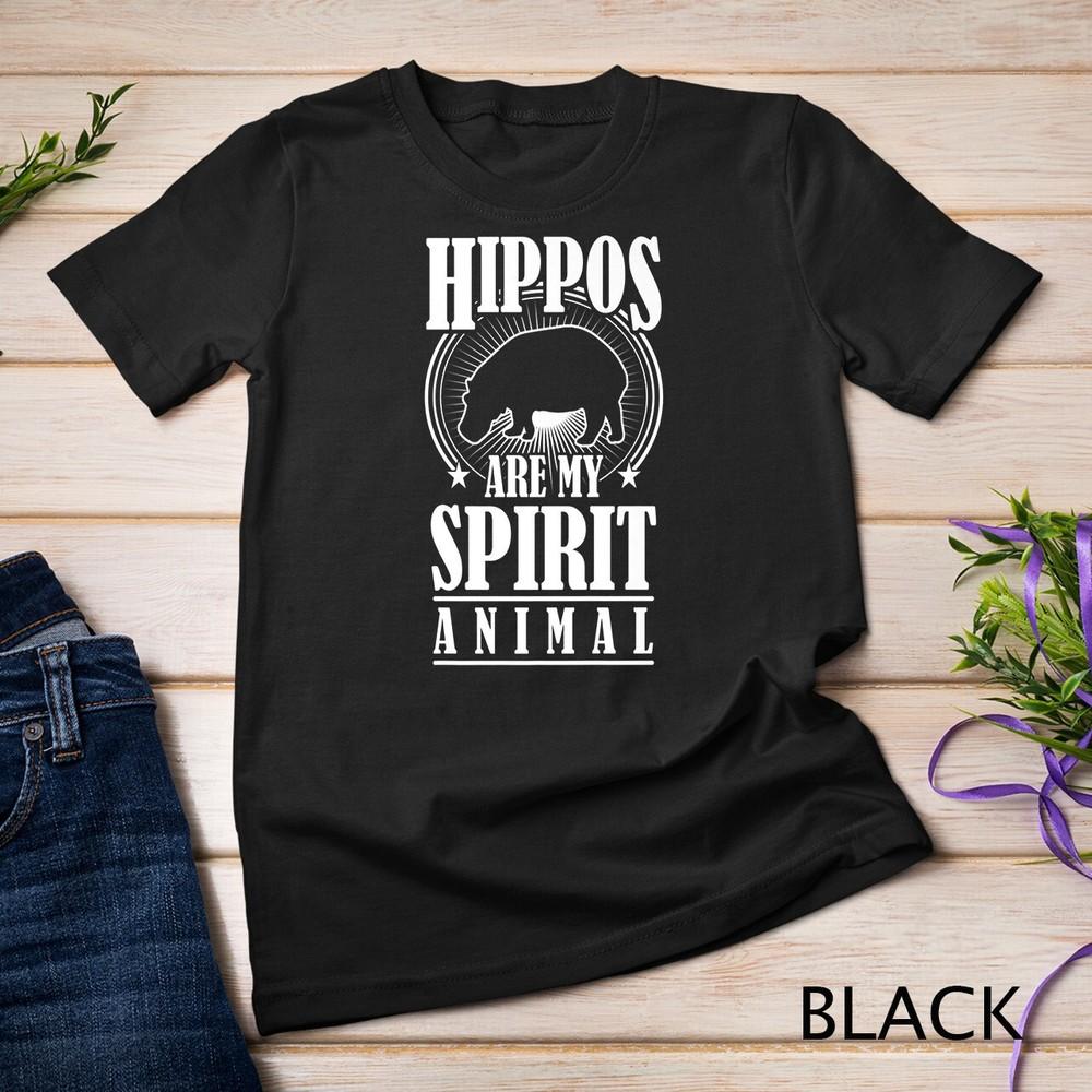Cute Hippo Shirt Hippos Are My Spirit Animal Gift Unisex T-shirt