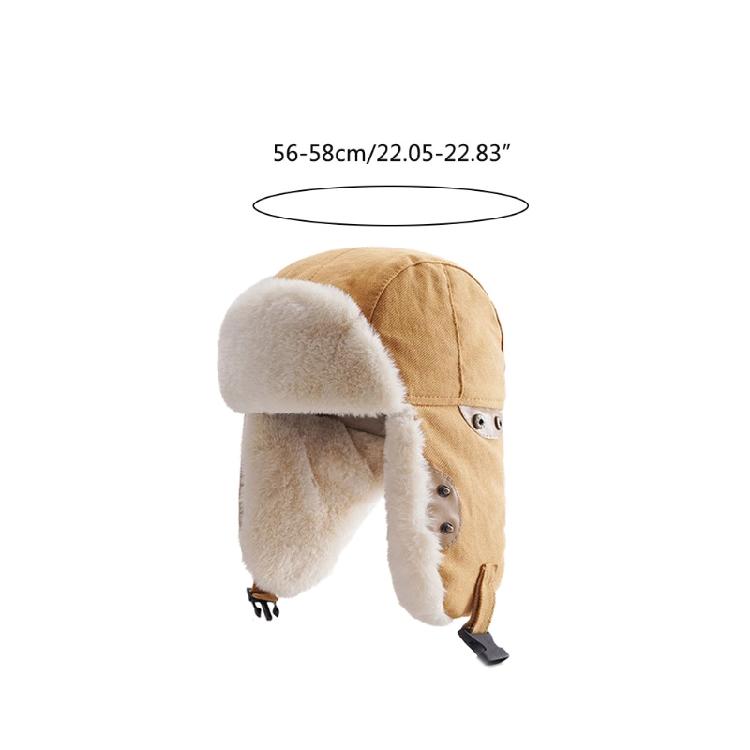 Winter Bomber Cap Plush Hat Lovers Outdoor Climbing Hat Windproof Padded Earmuff
