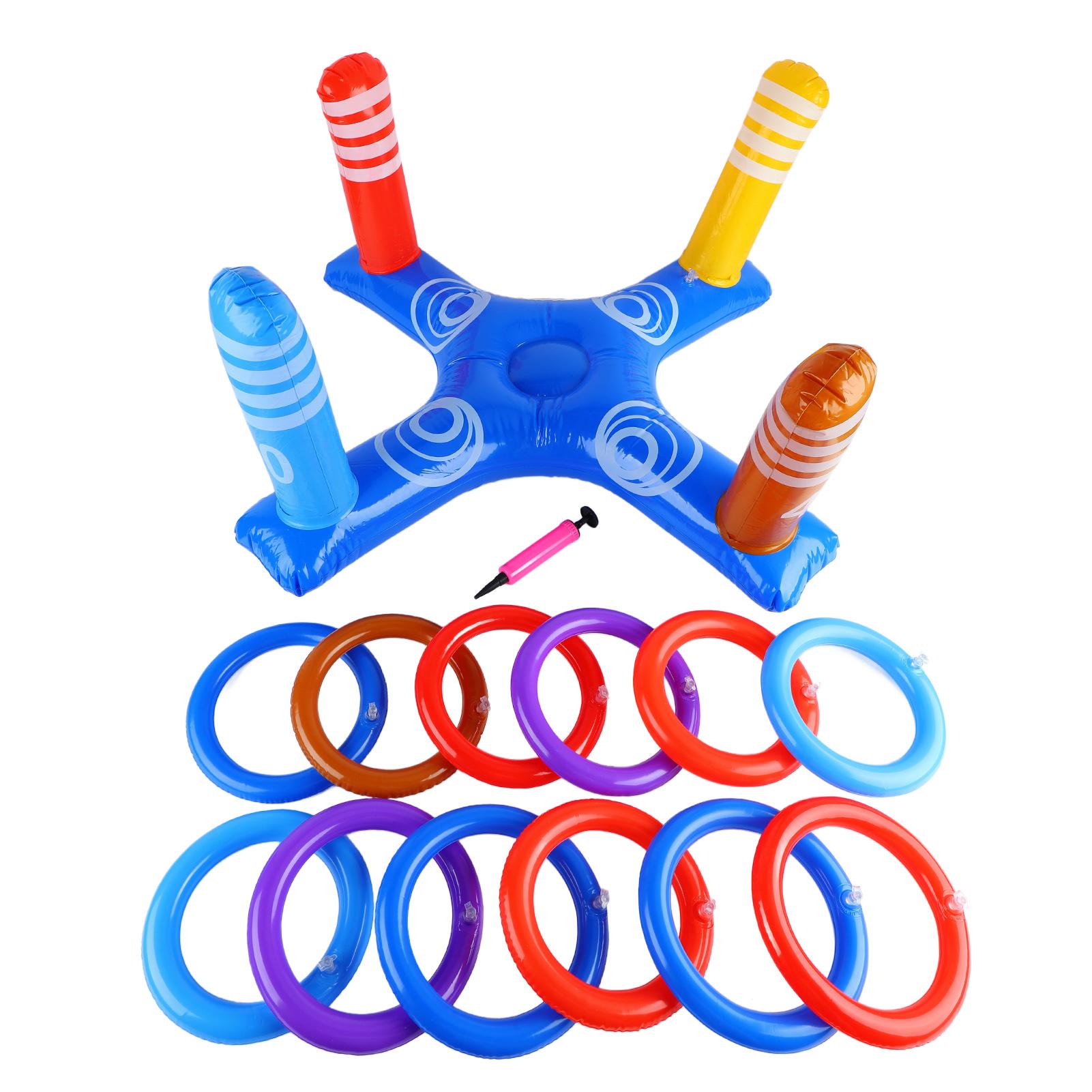 

Pool Toss Rings Toy Inflatable Floating Pool Toss Rings Set for Swimming Water Games