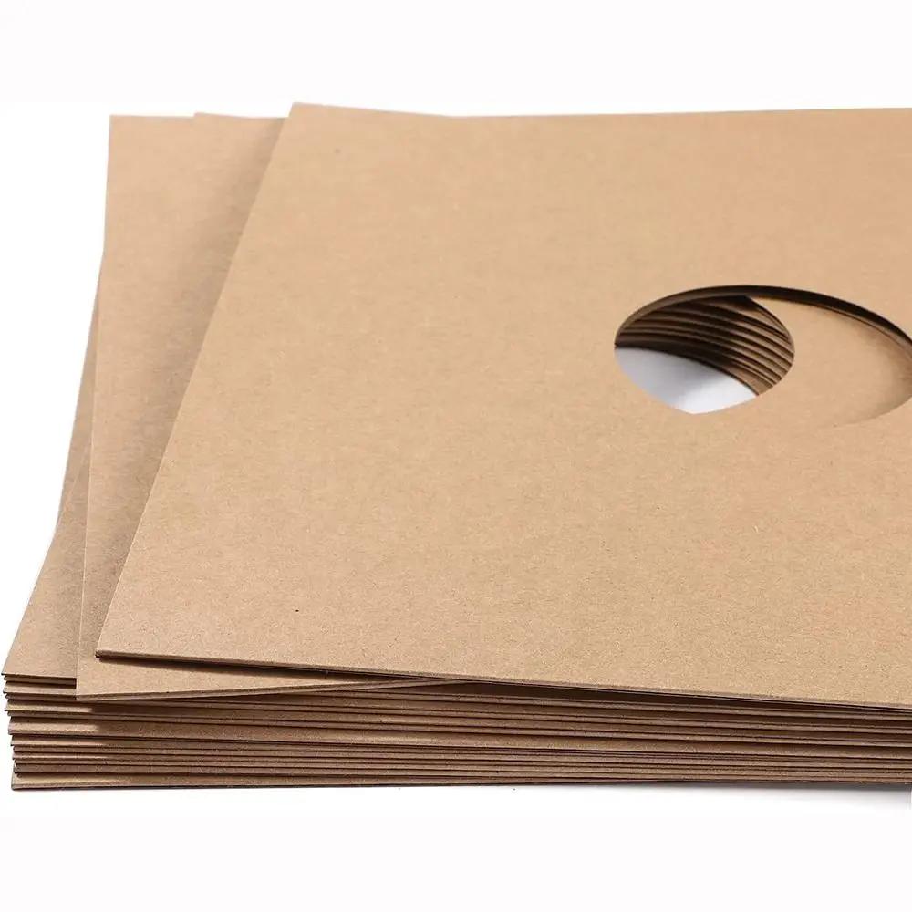 New 7/10 Inch Vinyl Records Sleeve Kraft Paper Square Outer Record Sleeves Reusable LP Vinyl Record Cover