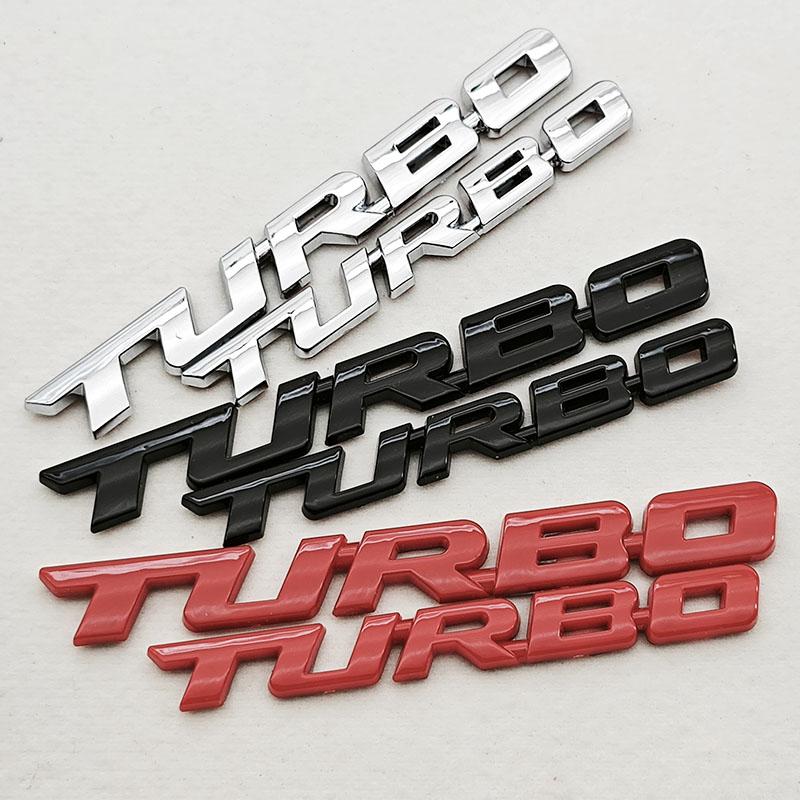 Car Sticker Turbocharged Logo Turbo 3D ABS Badge Car Modification Accessories Rear Marked Side Marking Decorative Car-Sticker