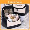Large Capacity Portable Cosmetic Bag With Zipper Closure For Women And Men