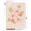 5D Diamond Painting Kit for Adults Relaxing DIY Craft Pink Striped Flowers Art Rhinestones Embroidery Full Drill 30x40cm Home Wall Decor Gift