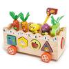 Baby Wooden Toys Multi-functional Fruits Vegetables Shape Sorting Stacking Educational Toys Gifts