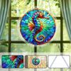 Acrylic Puzzle Window Hanging with Hanging Chain Elegant Suncatcher Kit Non-Fading UV Print Window Ornament for Room Wall Art