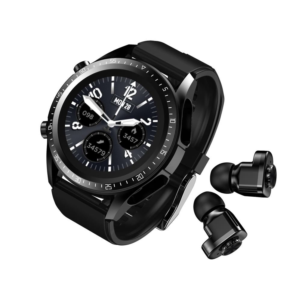 Tws 2 In 1 Blue Tooth Earphone Smart Watch Hifi Music Headset 1.28 Inch Heart Rate Sports Earbuds Wireless Headphone Smartw