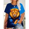 T-shirt da Donna Estiva con Stampa 3D Girocollo Moda Versatile Traspirante Tendenza Casual