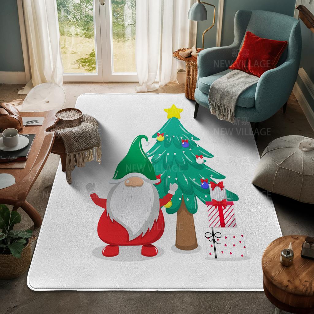 House Entrance Carpet Home Door Mat Living Room Bath Foot Bathroom Non-slip Water Absorption Rugs Bath Merry Christmas Winter