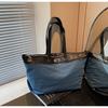 Denim tote bag spring new fashion casual large capacity shoulder bag high sense armpit bag