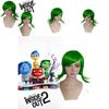Premium Long Curly Synthetic Fiber Anime Cosplay Wig For Inside Out Disgust