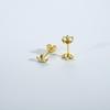 ANDYWEN 100% 925 Sterling Silber Regenbogen CZ Piercing Ohrstecker Blume Luxus Edlen Schmuck Geschenk