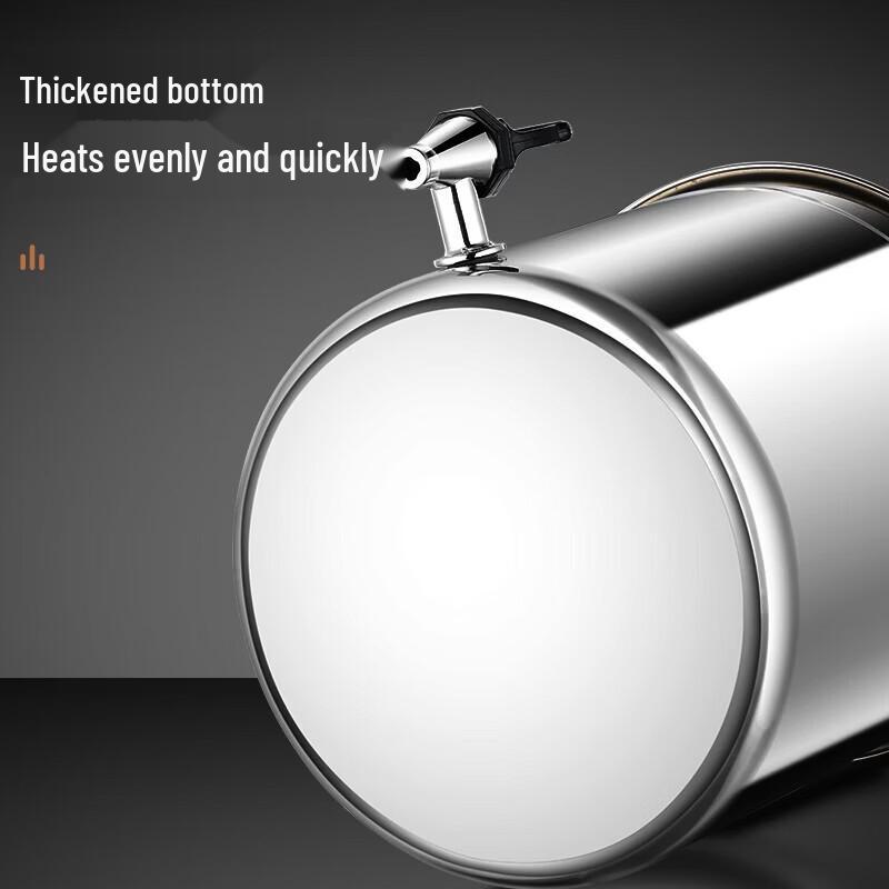 Kenchen 25L Stainless Steel Bucket with Faucet and Lid