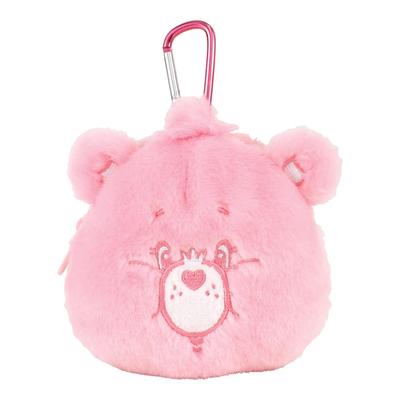 T's Factory Care Bears Plush Zipper Pouch with Carabiner Love A Lot Bear CB-5544234LA
