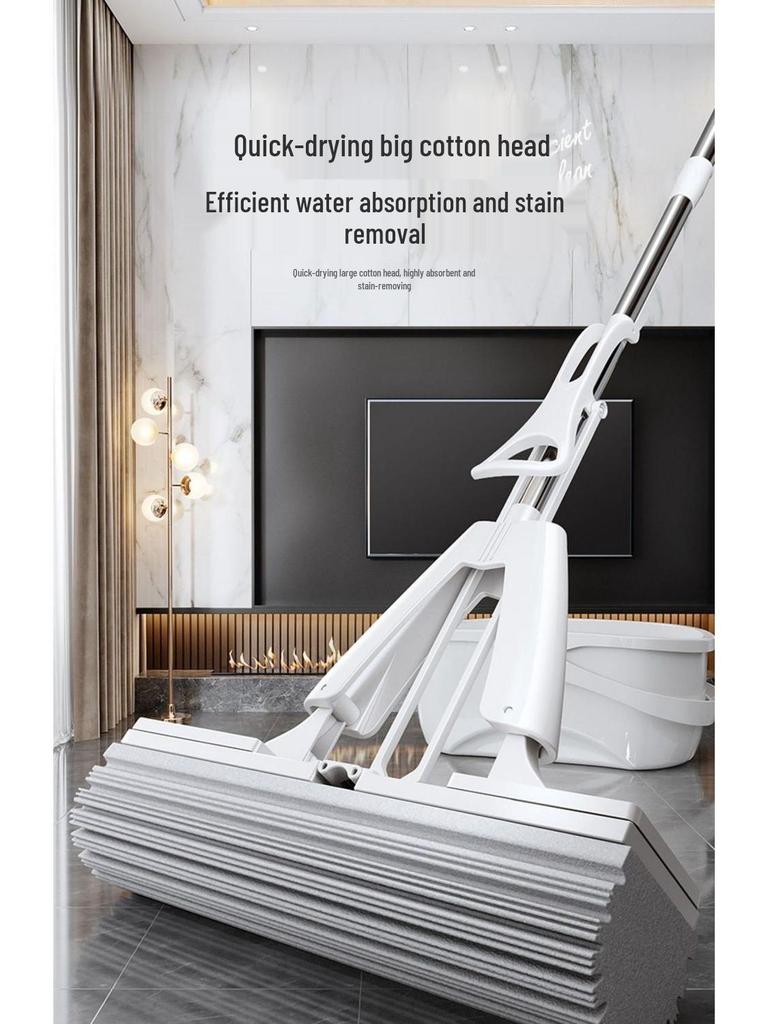 Großer PVA-Absorptionsschwammwischer mit freihändiger Auspressfunktion und Baumwollkopf