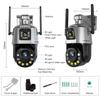 LS VISION 6MP Real 36X Optical Zoom WIFI Camera Outdoor Dual Lens PTZ Humanoid Detection Color Night Vision Surveillance IP Camera iCSee App
