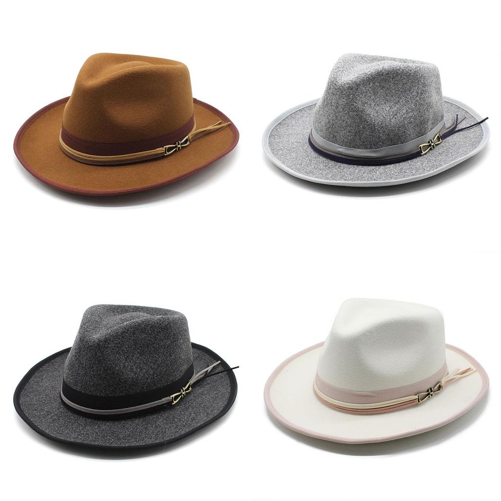 Classic Wool Felt Bowler Hat For Men With Sun Protection And Breathability