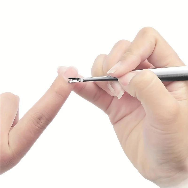 

Premium Cuticle Remover Tool: Surgical Grade Stainless Steel Nail Art Manicure Scraper for Dead Skin & Nail Cleaning