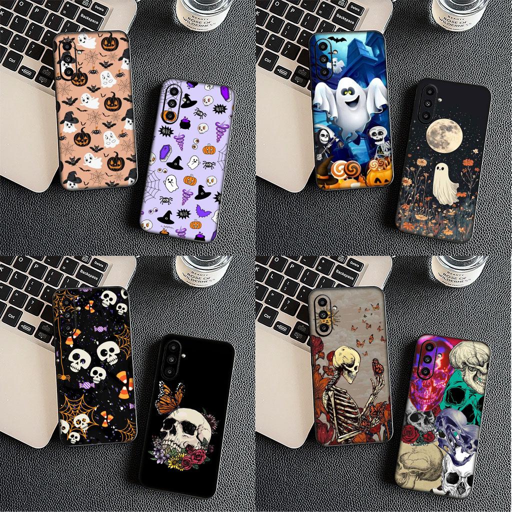 for Motorola Moto Edge 50 One 30 Fusion 40 neo Ultra Pro 20 Lite G85 G84 E15 E14 Case Halloween Little Ghost with Pumpkin Art
