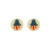 Boucles d'oreilles Cartoon Mignonnes Boucles d'oreilles Puces Fille Originales Visage de Poupée en Résine Boucles d'oreilles Simples pour Femmes