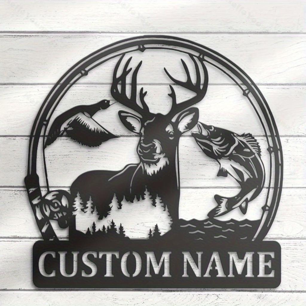 Customizable Metal Family Name Sign Black Iron Wall Art for Home Living Room Outdoor Patio Decor