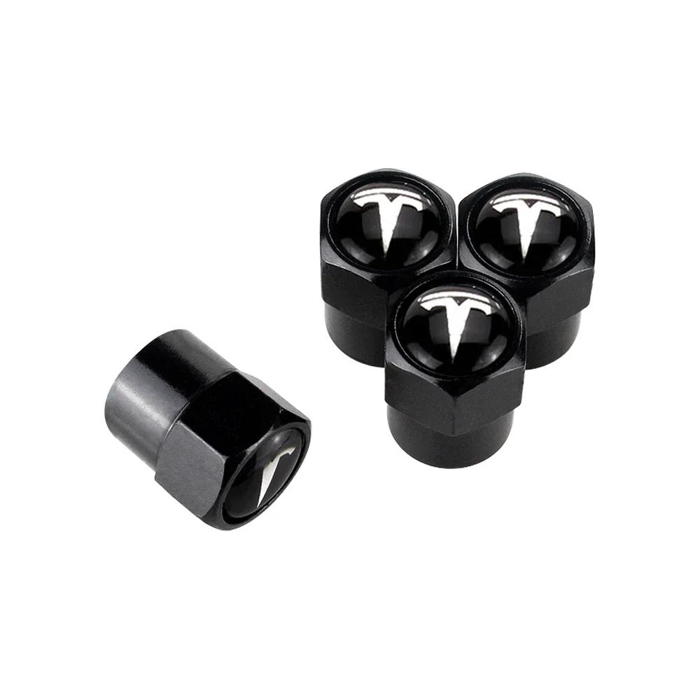 Alloy Car Tire Valve Stems Caps for Tesla Model 3 Y S X Roadster P75D P85D P90D P100D Exterior Accessories
