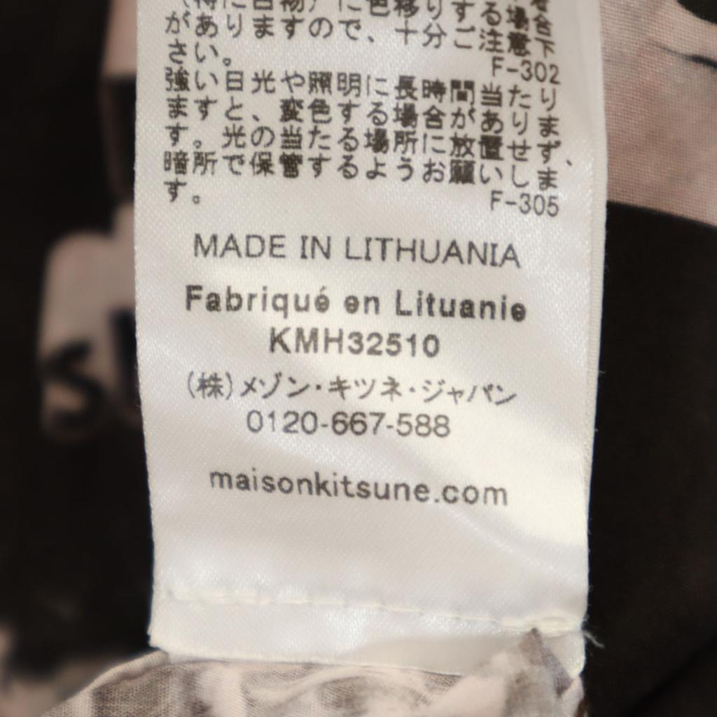 Maison Kitsune Photo Print Long Sleeve Cotton Shirt M Black Series Men's Used