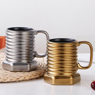 Neuartige Keramiktasse, Schraubbecher, kreative Kaffeetasse