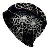 1pc Men's Spiderweb Themed Knit Hat - Bohemian Street Style Colorblock Spider Web, Stretch Fit Lightweight Suitable for - Outdoor, Machine Washable Fo