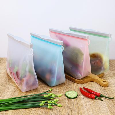 Saco para Armazenamento de Alimentos à Prova de Vazamento Vedação Fácil Gel de Sílica Frutas Legumes Congelador Saco Galão para Casa