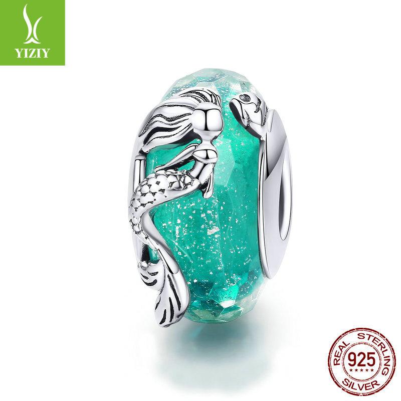 Design S925 Silver Glazed Bead Collection Diy Beaded Bracelet Jewelry Accessories