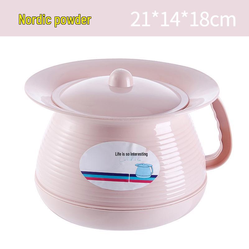 Thickened Plastic Adult & Children's Nighttime Urinal with Lid - Unisex Bedroom Commode