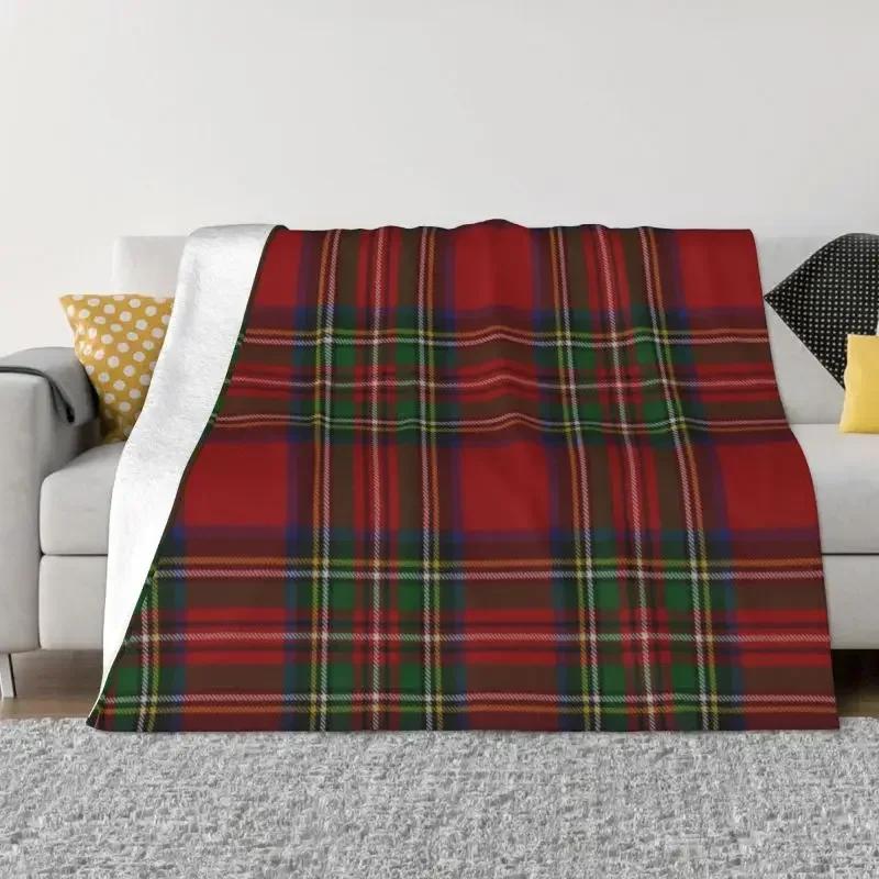 Schottischer Tartan Ein Kariertes Plaid-Webmuster Decke Fleece Flanell Kariert Bauernhaus Büffel Überwurfdecken Tagesdecke