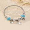 Handmade Beaded Bracelet With Heart Clover Key And Tree Of Life Pendant Charm Jewelry
