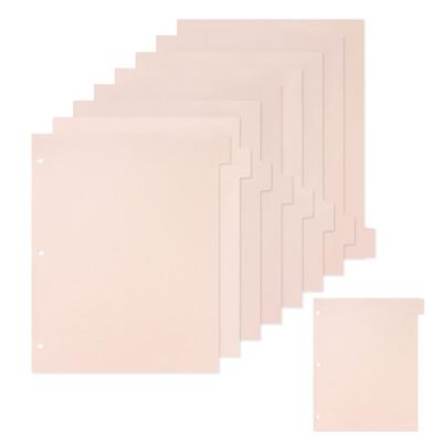 8 Stück Kunststoff-Binderteiler, 3-Loch, reißfest, Trennblätter, Innenseitenteiler