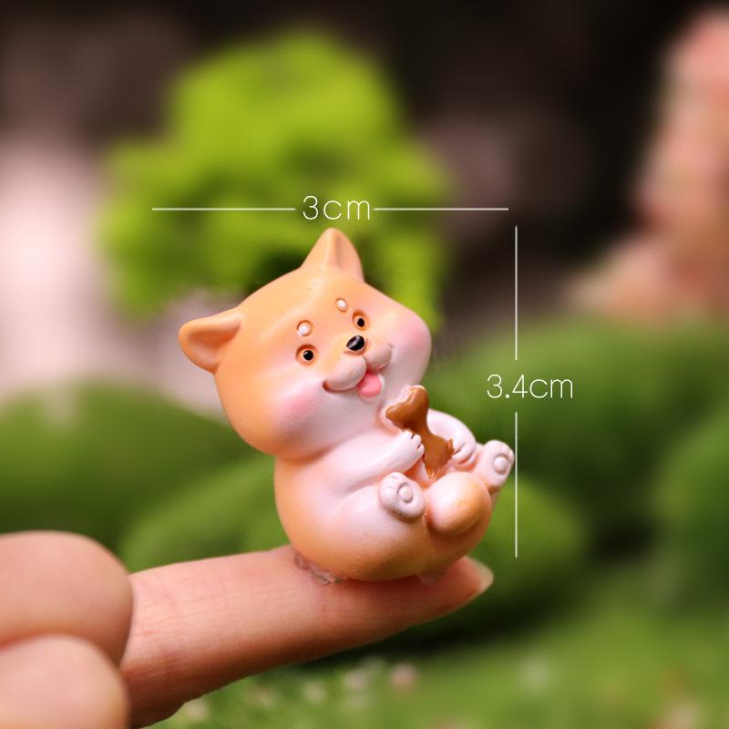 Akita Dog Handmade Model Doll Resin Crafts Micro Landscape Ornaments Shiba Inu Puppy Doll Cute Jewelry Desktop Garden Ornaments