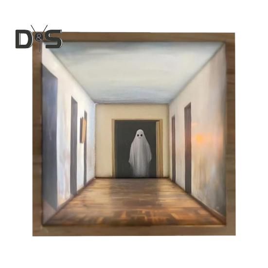 

3D визуальный орнамент трехмерный визуальный эффект деревянное украшение призрак оптическая иллюзия настенное искусство декор для гостиной офиса A