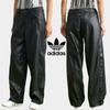 [USED] Overseas Exclusive Adidas Faux Leather Banana Adibreak Pants In Black, Size M, Unisex