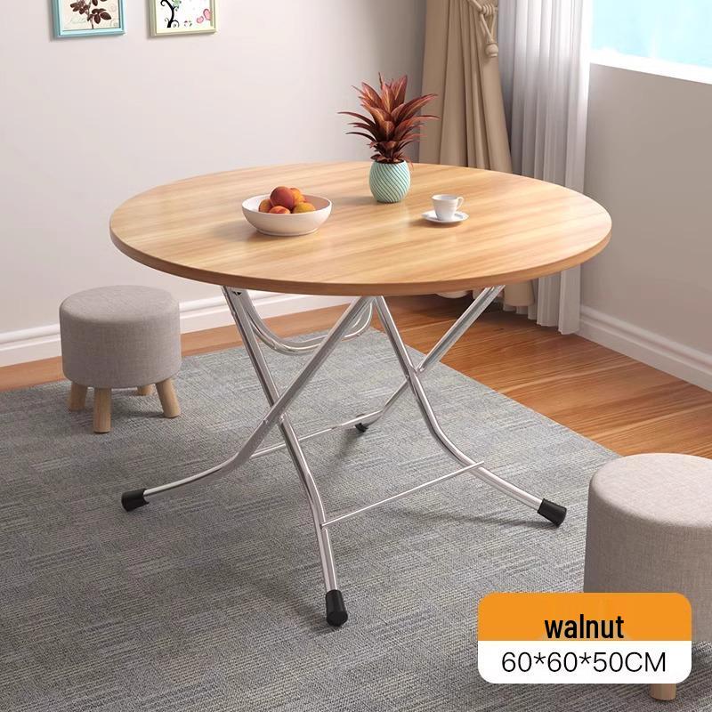 Compact Folding Dining Table for Small Spaces - Indoor/Outdoor Use, Square & Round Options Available