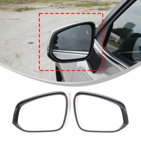 Carbon Fiber ABS Rearview Mirror Rain Visor Trim For Toyota Highlander -2024