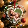 Personalised Crystal Christmas Ornament with Photo, Custom Gift for Family Couples Parents, Unique Keepsake, Xmas Tree Home Deco