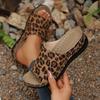 Große Leopardenmuster Keilsandalen mit Fischmaul 2025 Sommer neue lässige Zehenfreie kühle Hausschuhe Damen