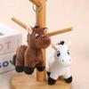 1Pcs Cartoon Pony Pendant Stuffed Animal Horse Plush Toy Key Ring Backpack Ornaments Hanging Decoration