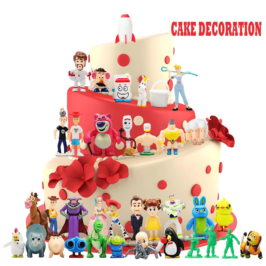 Set of 36 Anime Character Figurines, Multicolor Collection, 5cm Height, Desktop Decorations